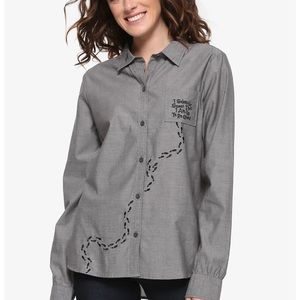 Harry Potter I solemnly swear I am upto no good embroidered long sleeve buttonup